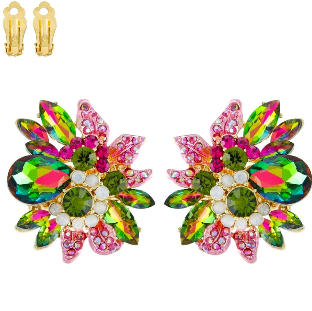Hot pink Oilslick Earrings