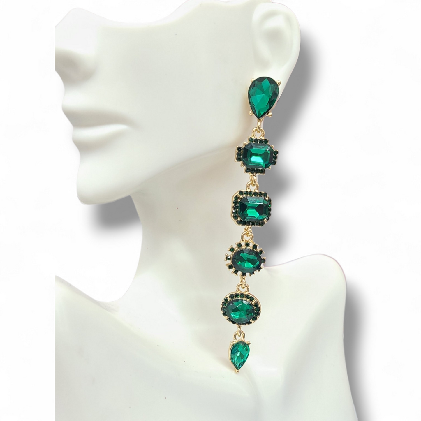 Green gold earrings