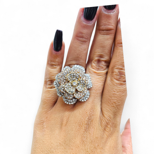 3 Tone flower Ring