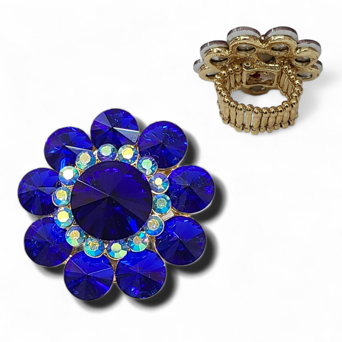 Blue flower ring