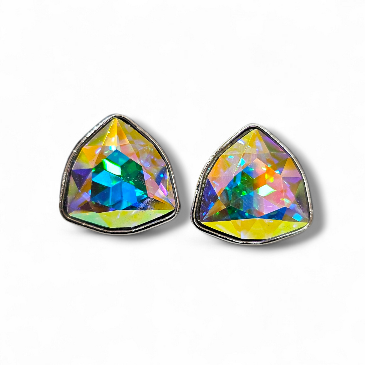 Rhodium Crystal studs