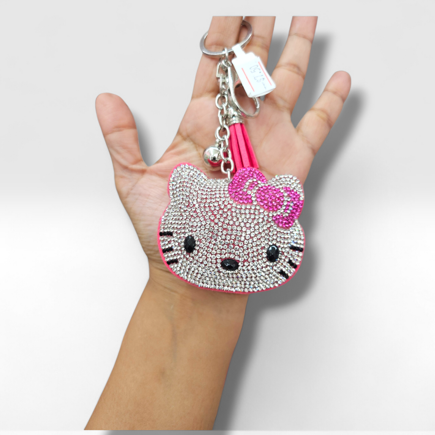 light pink hello kitty keychain