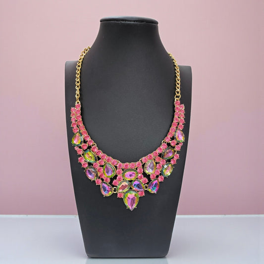 Light Pink Oilslick Necklace