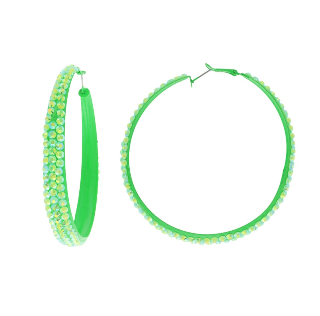 Lime Green Hoops
