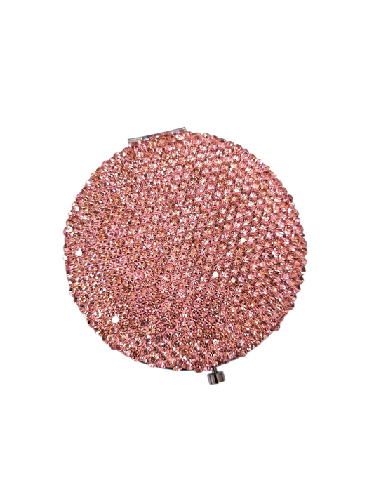 Pink Rhinestone pocket mirror