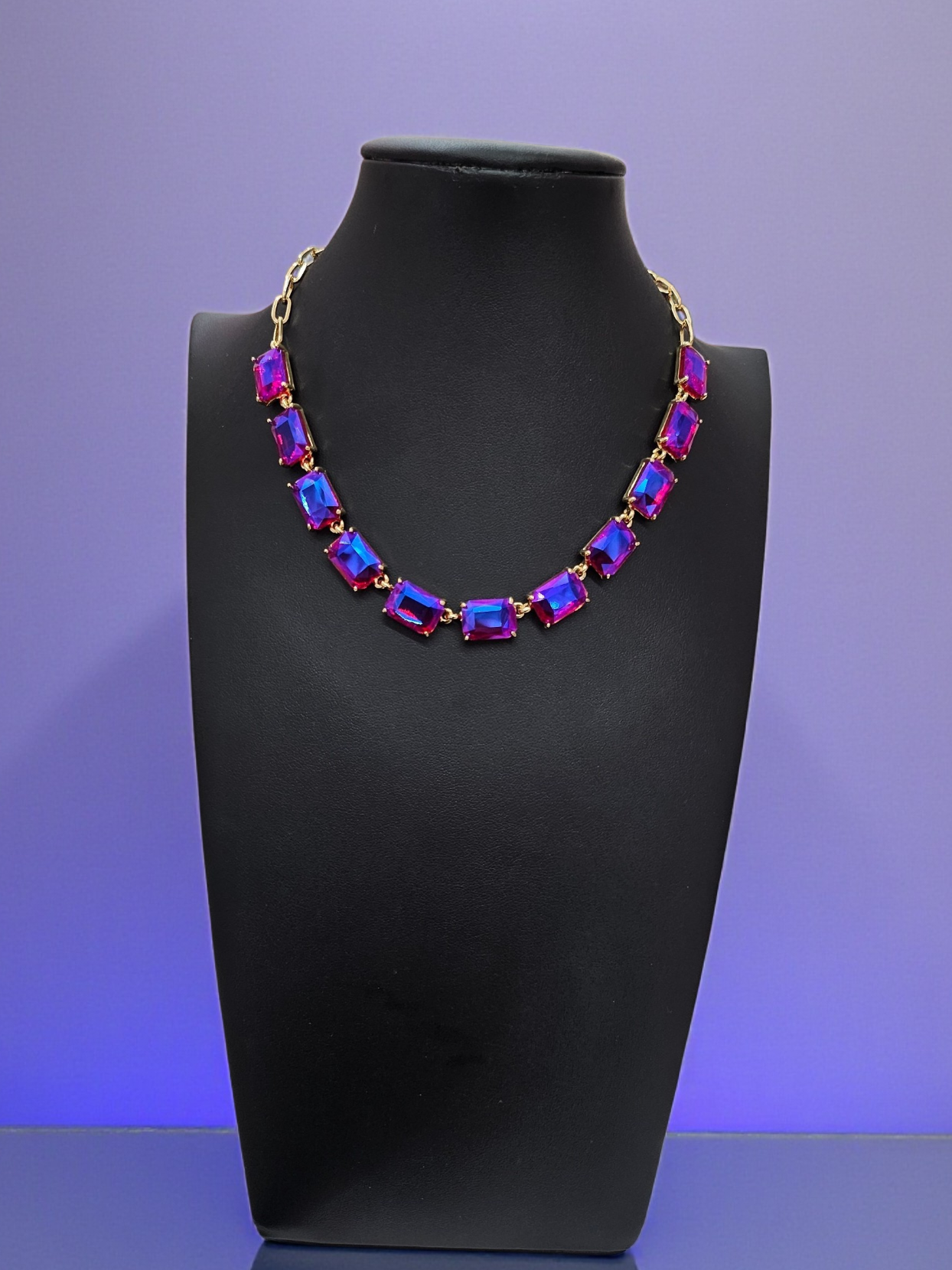 Hot Pink Single Line Necklace