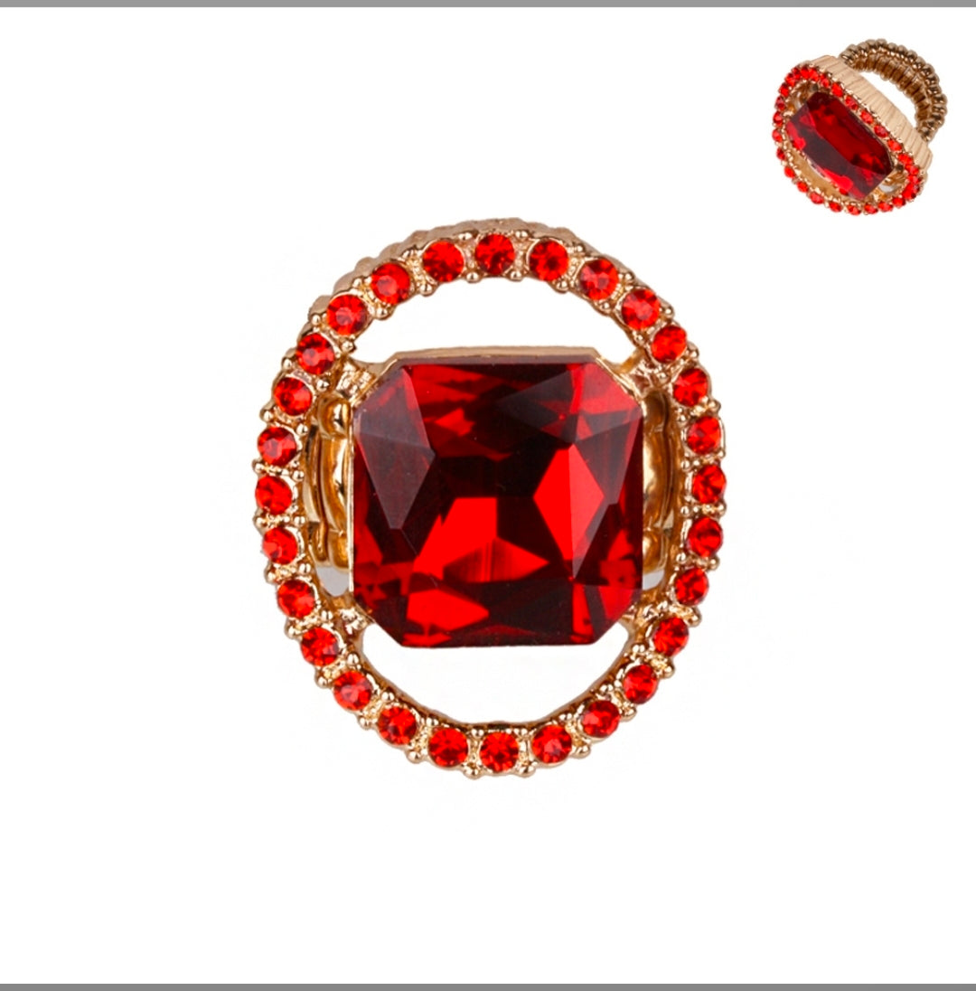 Red cut out ring