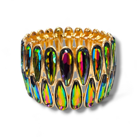 Oil slick two layer bracelet