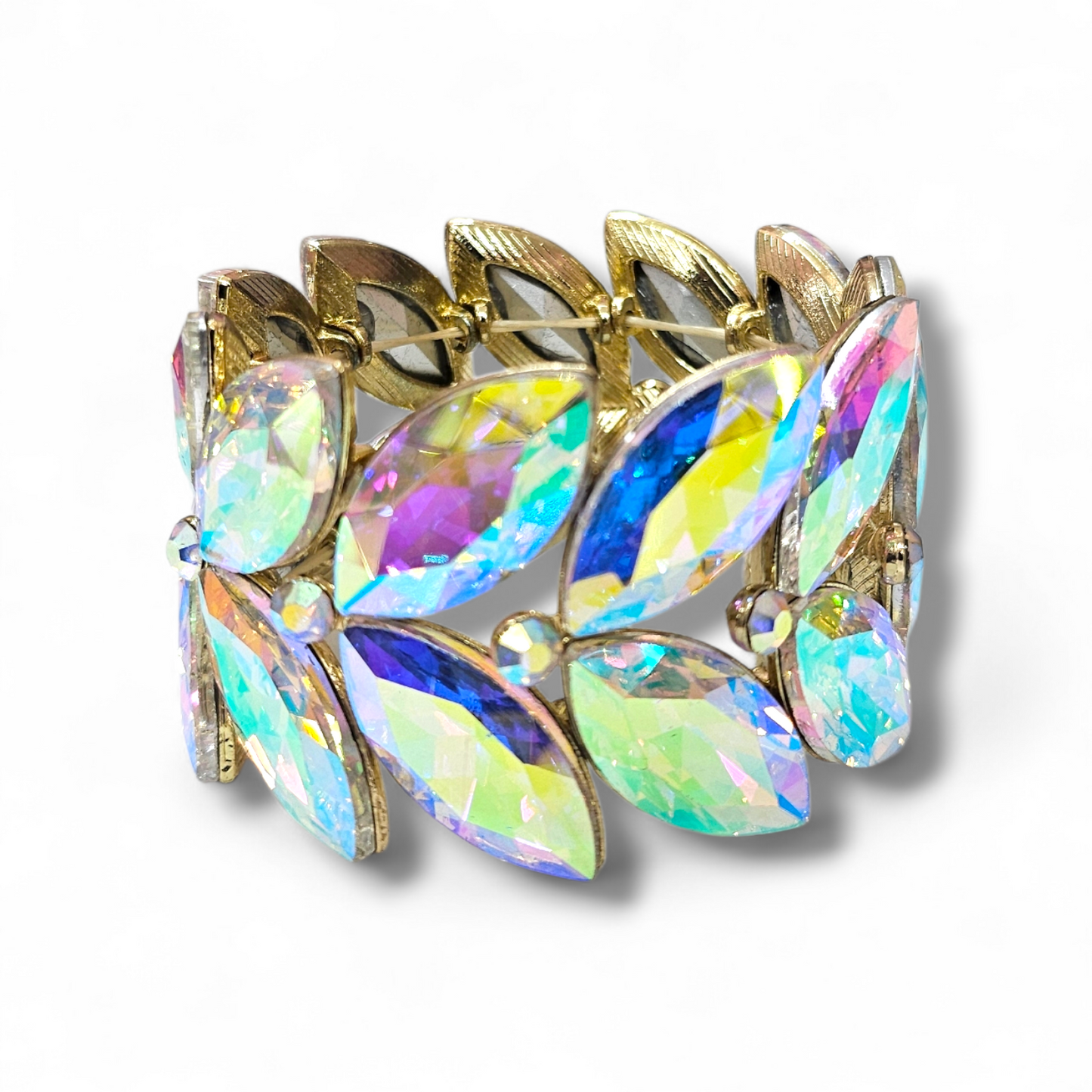 Gold AB Leaf Bracelet