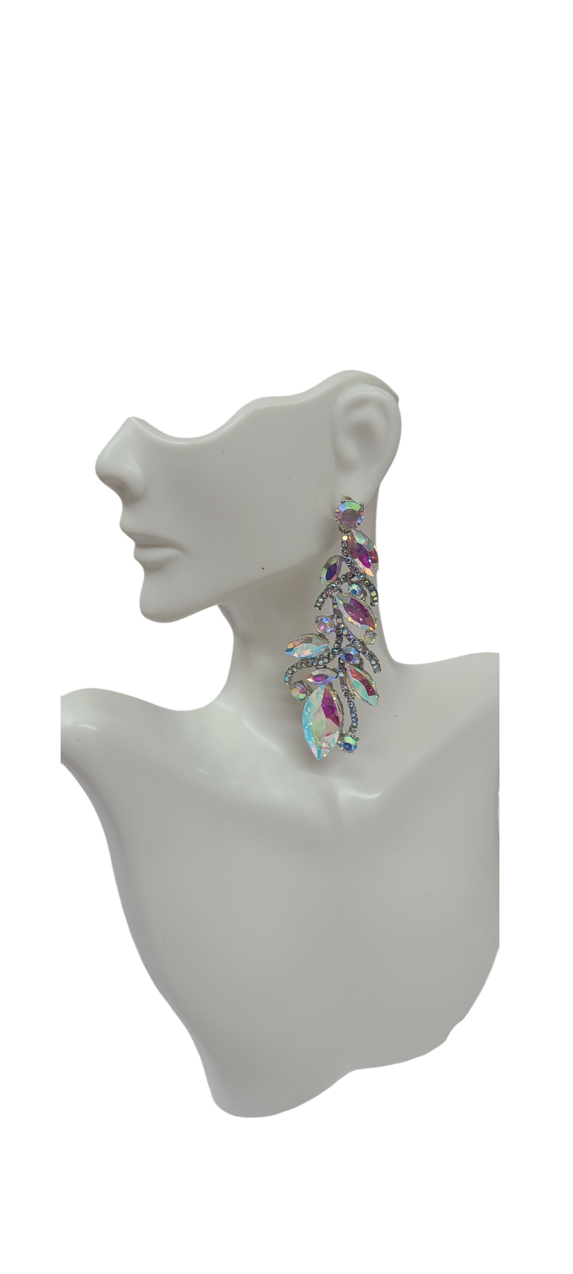 Silver AB drop earrings