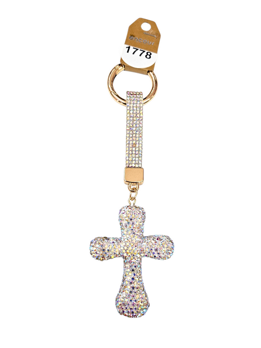 AB cross Keychain