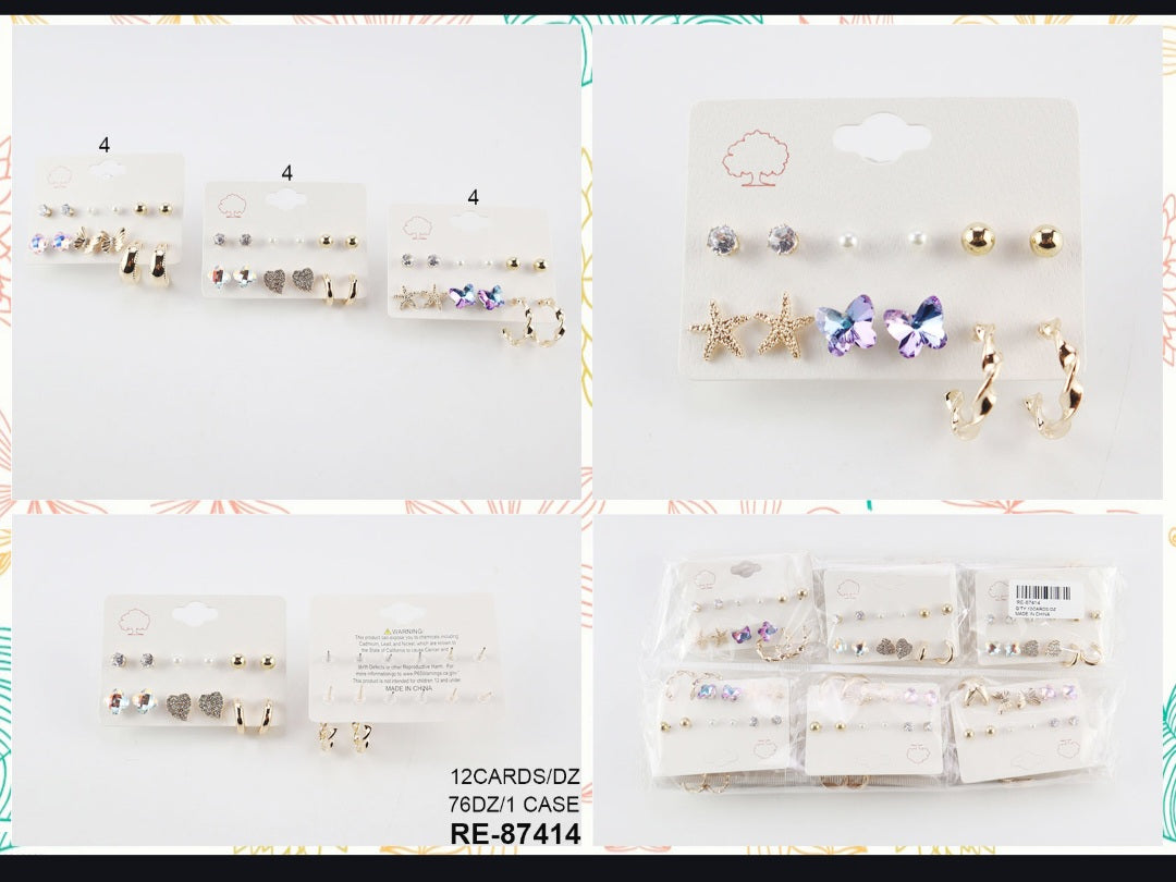 Multi earring Dozen Pack