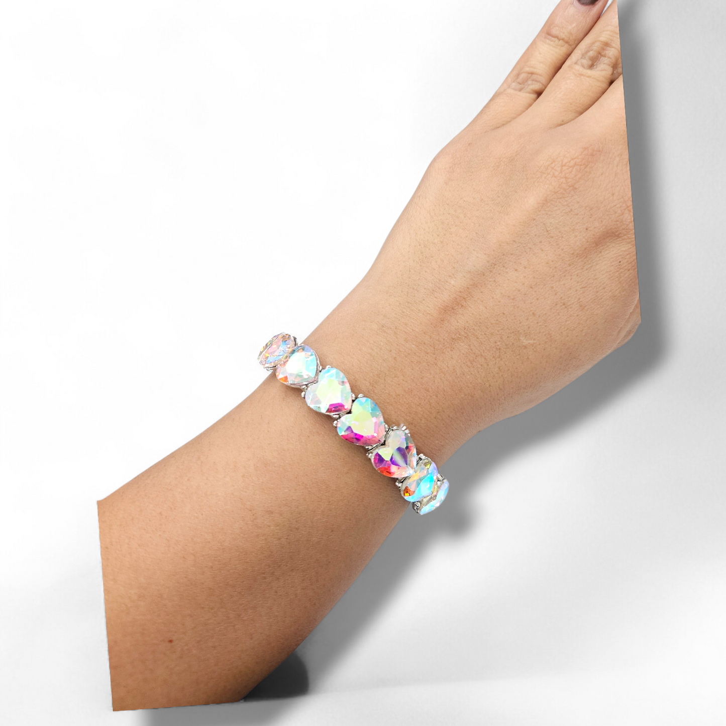 AB Silver Heart Bracelet