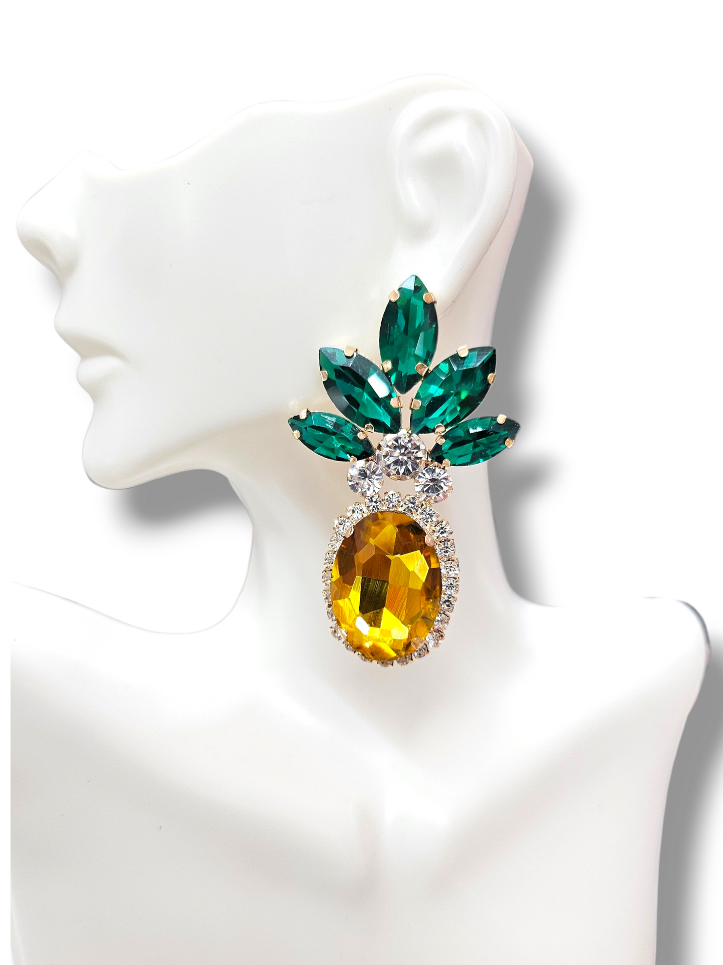 Pineapple Rhinestone earrings