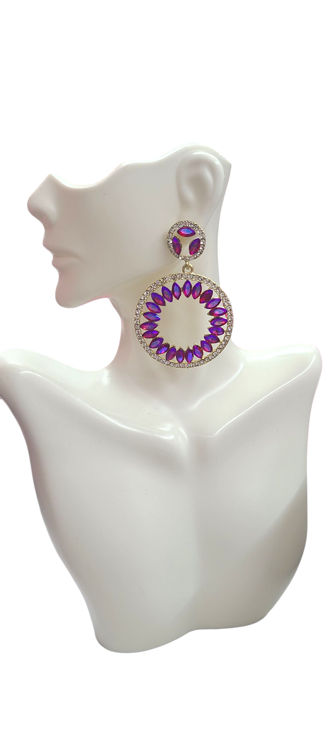 Purple oilslick earrings