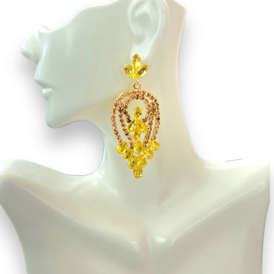 Yellow Zirconia Earrings