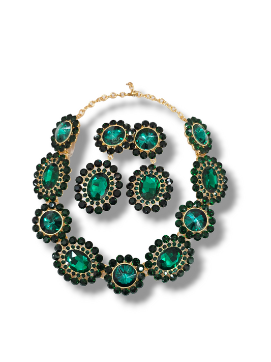Green Statement necklace