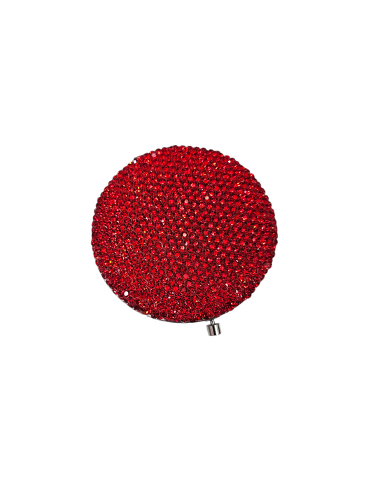 Red Rhinestone pocket mirror