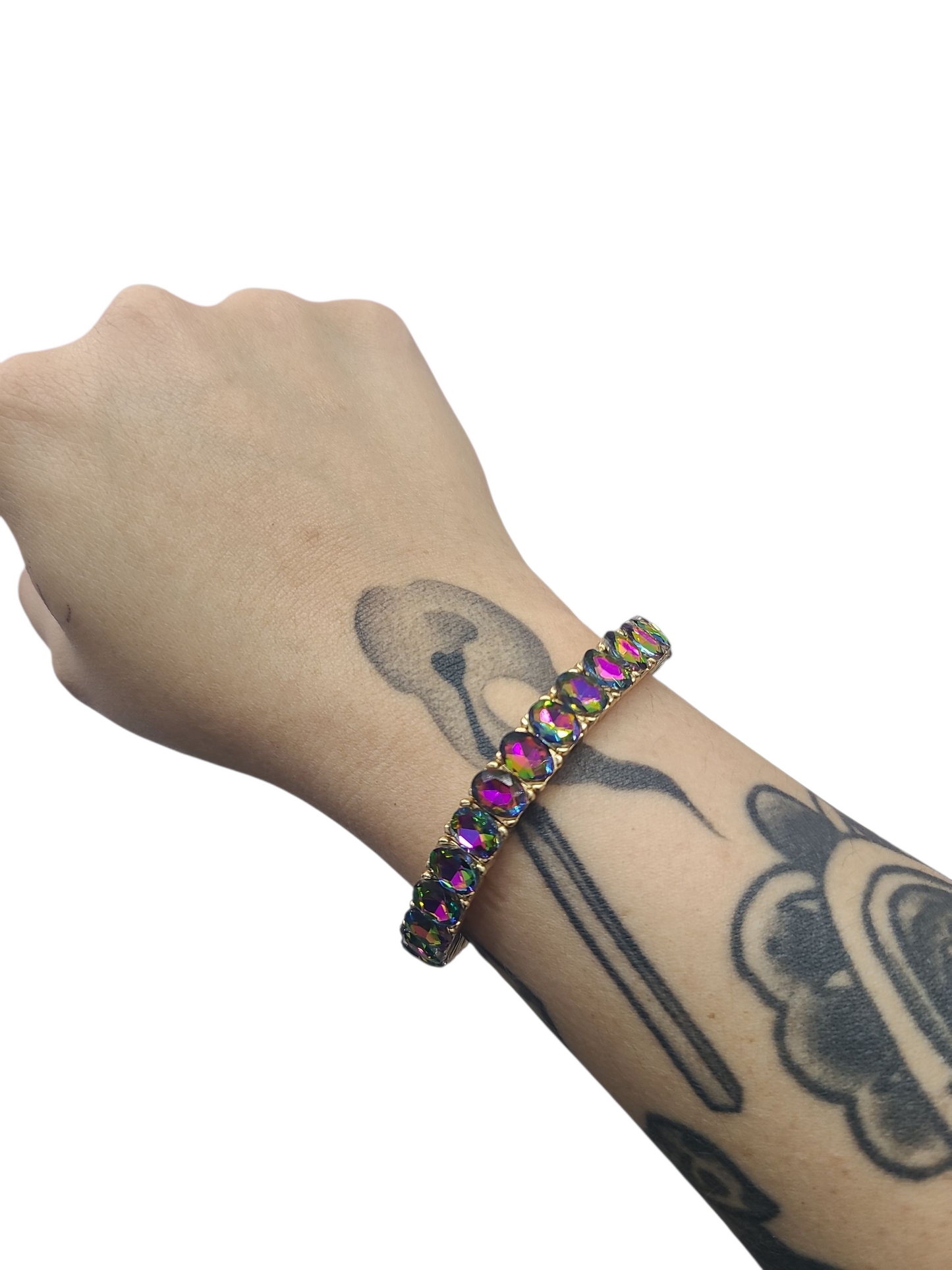 Oil Slick Drip Stretch Bracelet