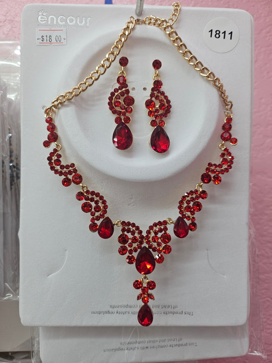 Red Rhinestone necklace