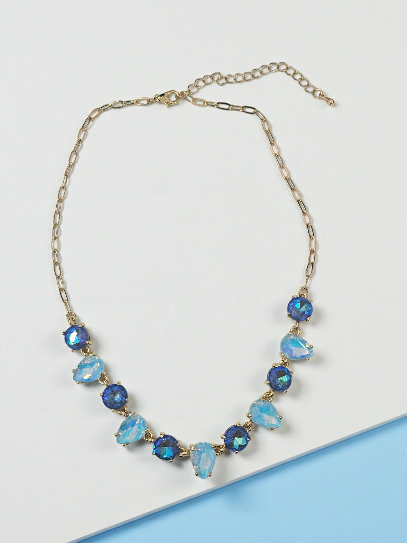 Blue  AB Crystal Necklace