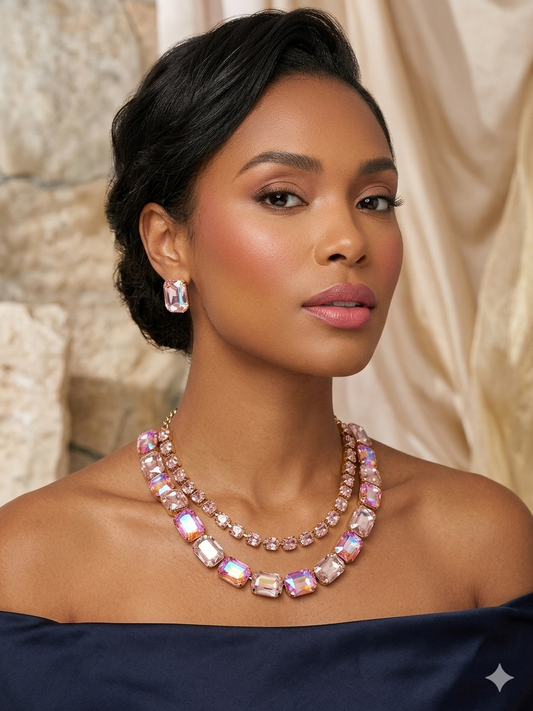 Double lined pink necklace