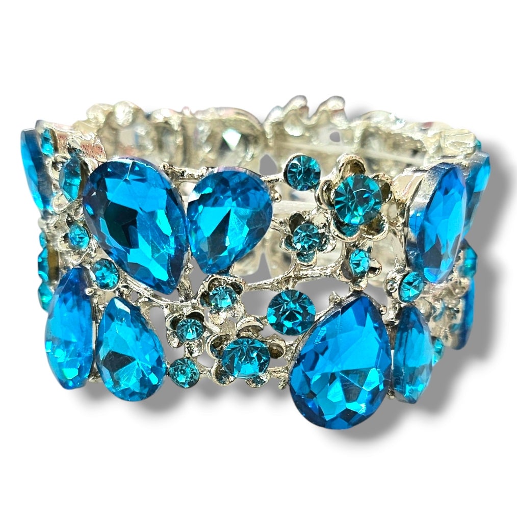 Aqua Rhinestone Bracelet