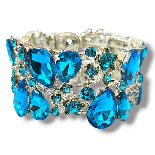 Aqua Rhinestone Bracelet