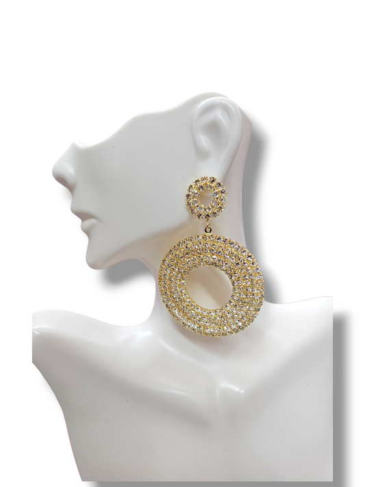 Gold Cubic Zirconia Earrings
