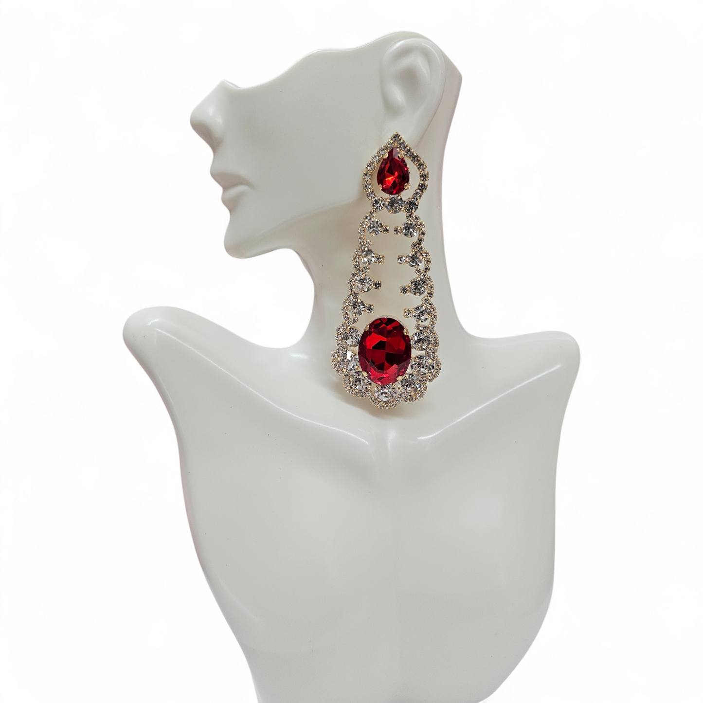 Red Statement Earrings
