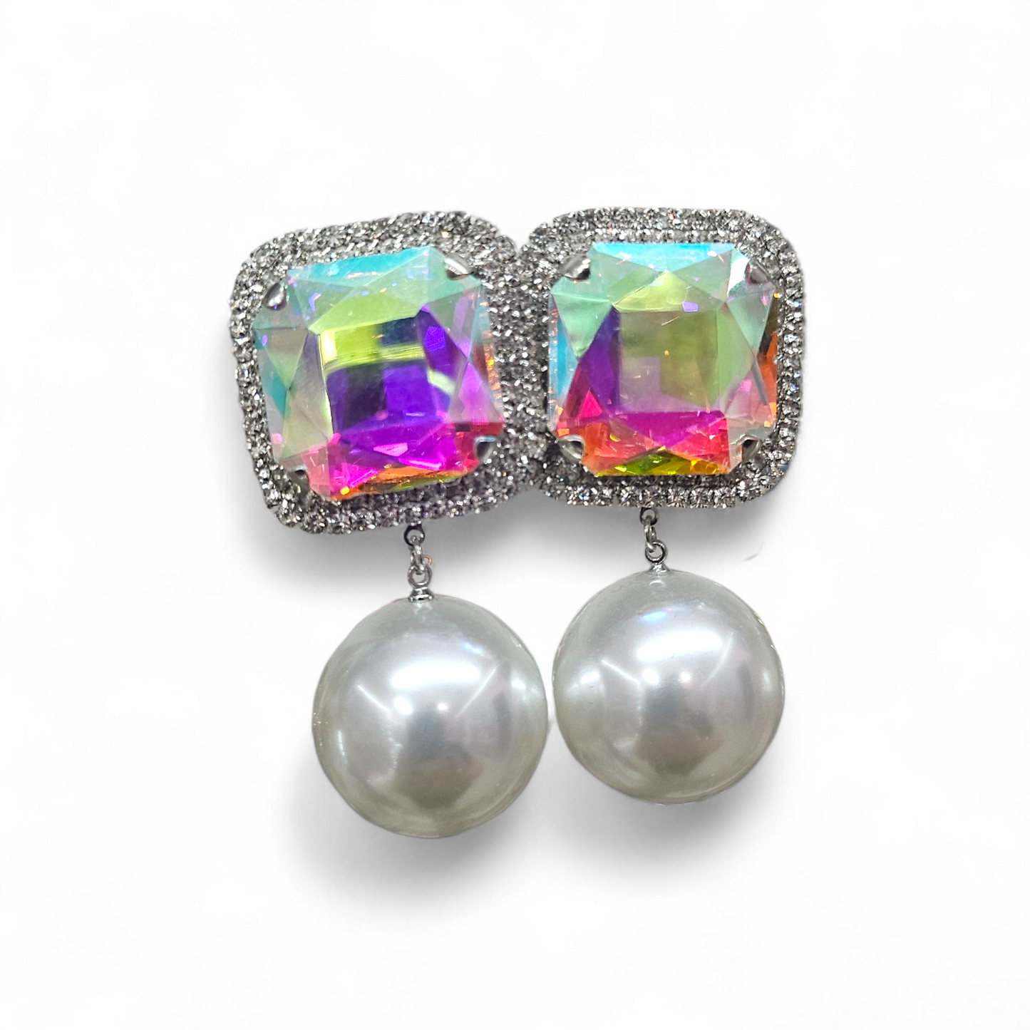 AB pearl Clip on earrings