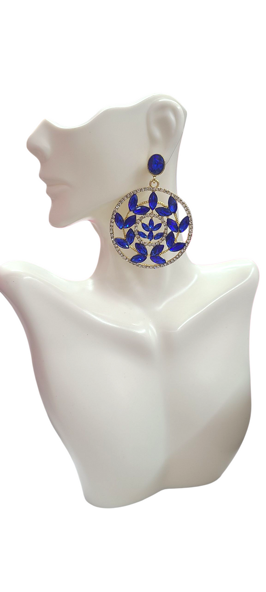 Blue gold earrings