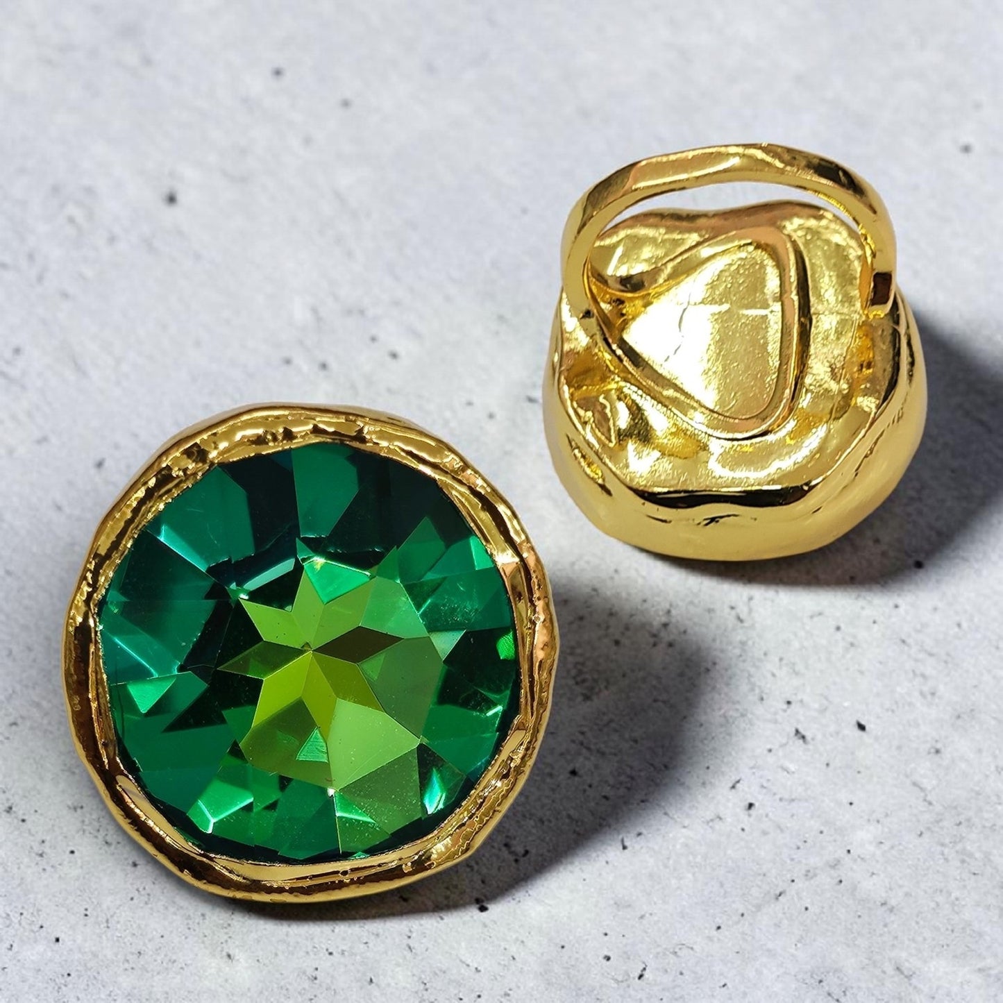 Gold Plated Green Ring