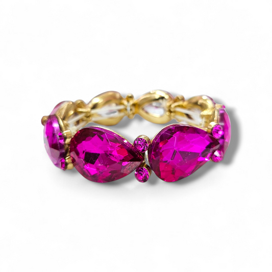 Hot pink Rhinestone Bracelet