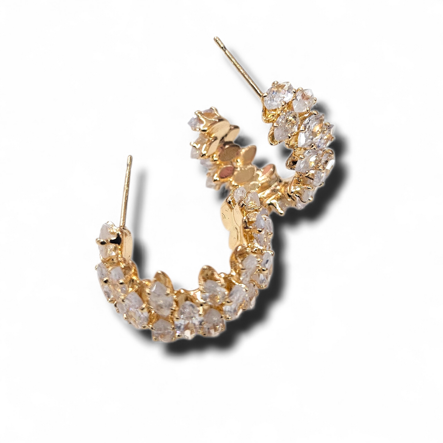 Gold Zirconia small hoops