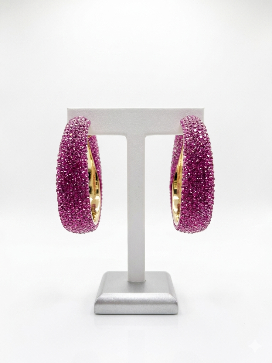 raspberry ombre hoops
