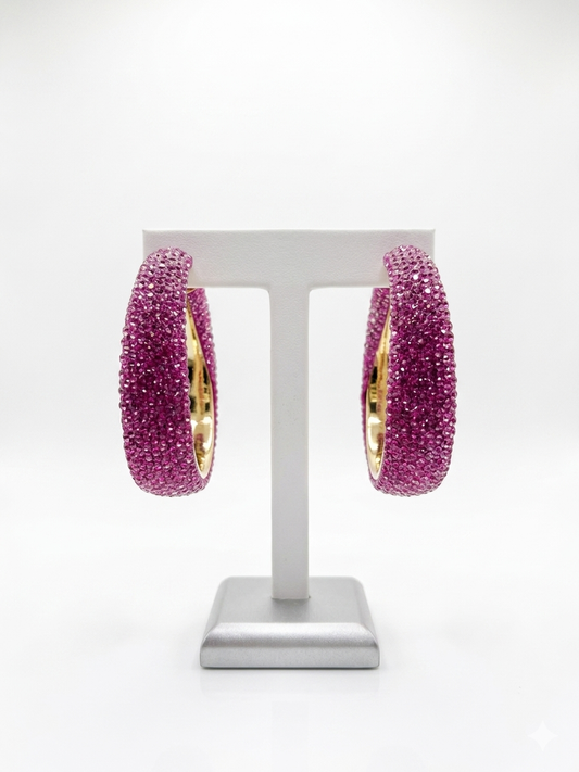 raspberry ombre hoops