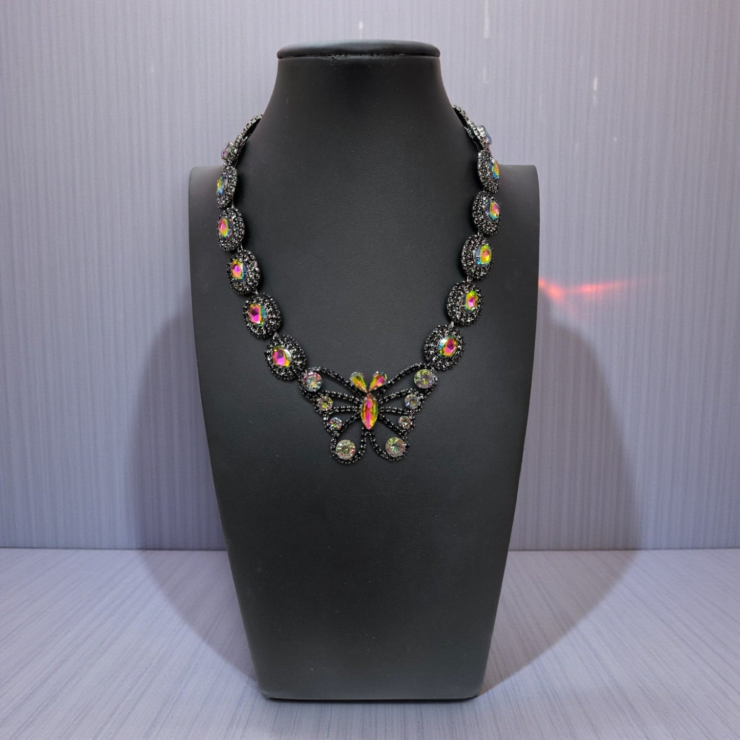 Oilslick Butterfly Necklace