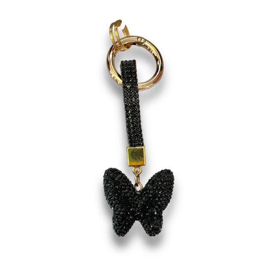 Black butterfly keychain