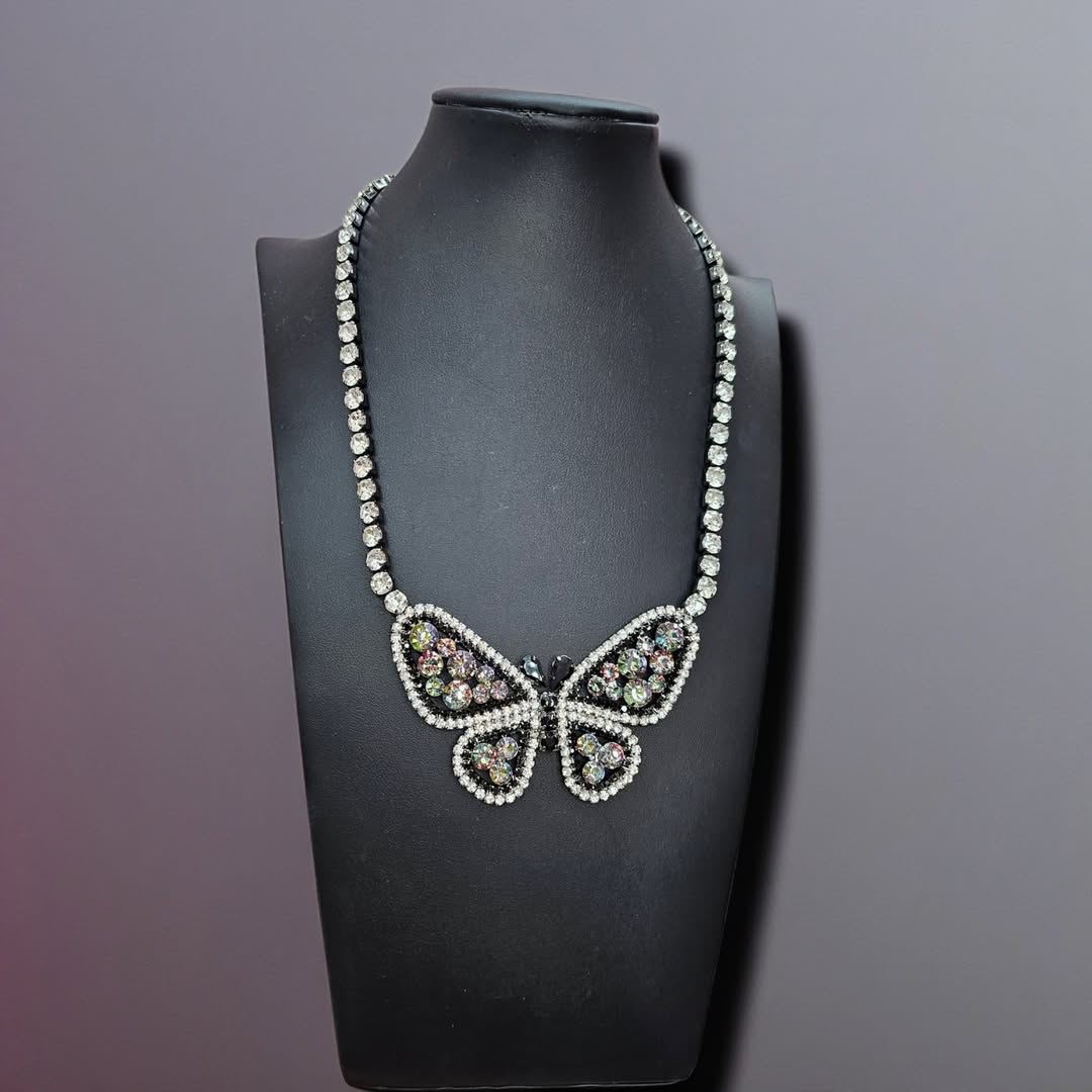 Oilslick Butterfly Necklace