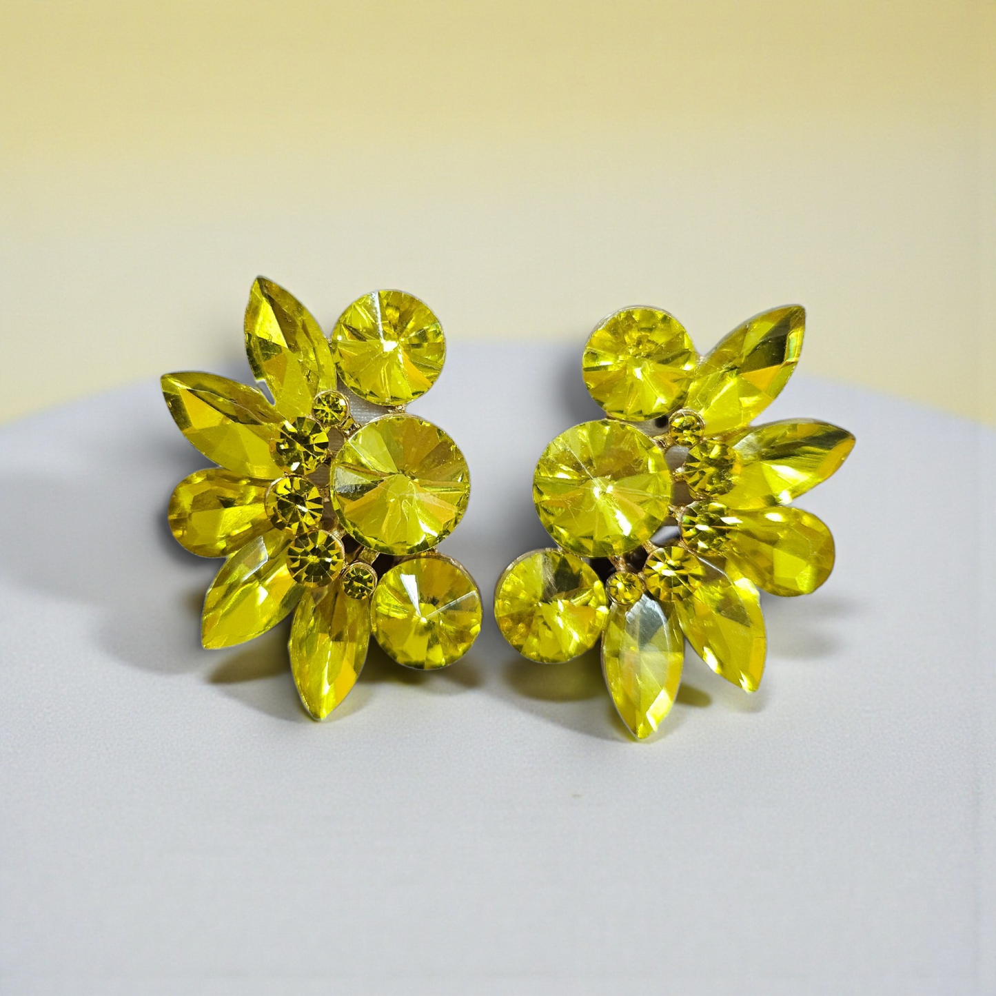 Yellow Clip on earrings