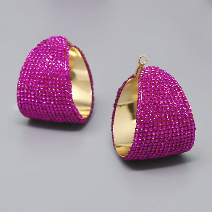 Thick Hot Pink Hoops