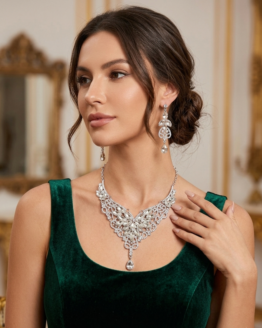 silver statement necklace