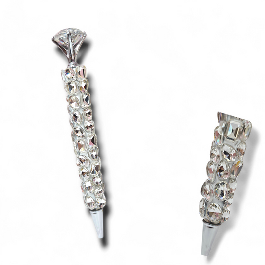 White Ceramic bling Pen