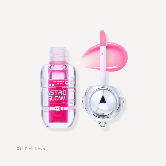 Pink Nova shimmer lip oil
