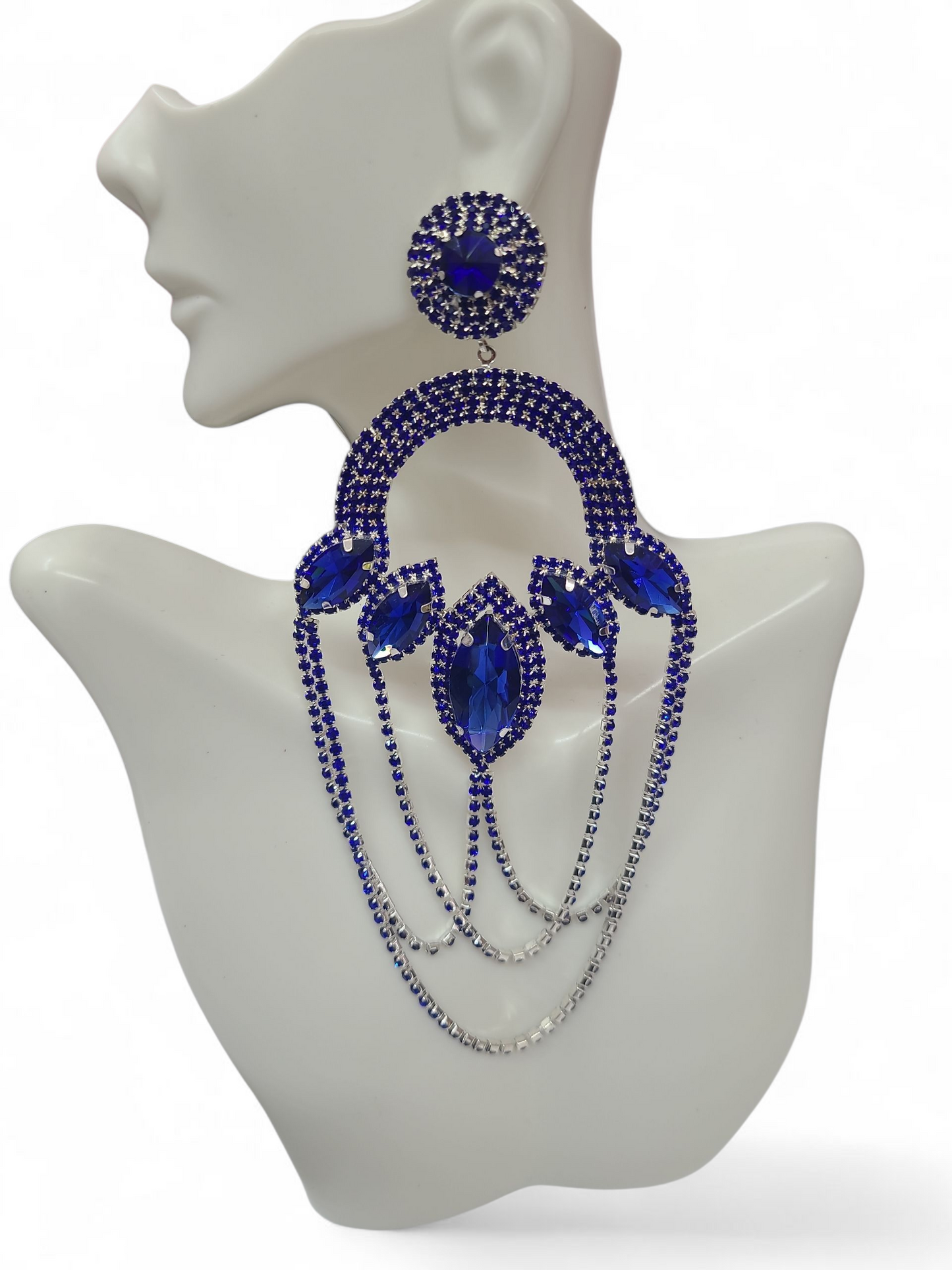 Royal Blue Tassle Earrings