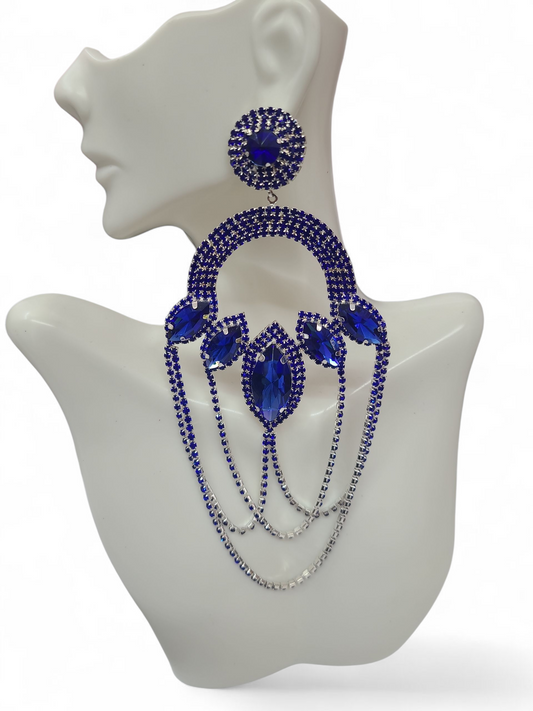 Royal Blue Tassle Earrings