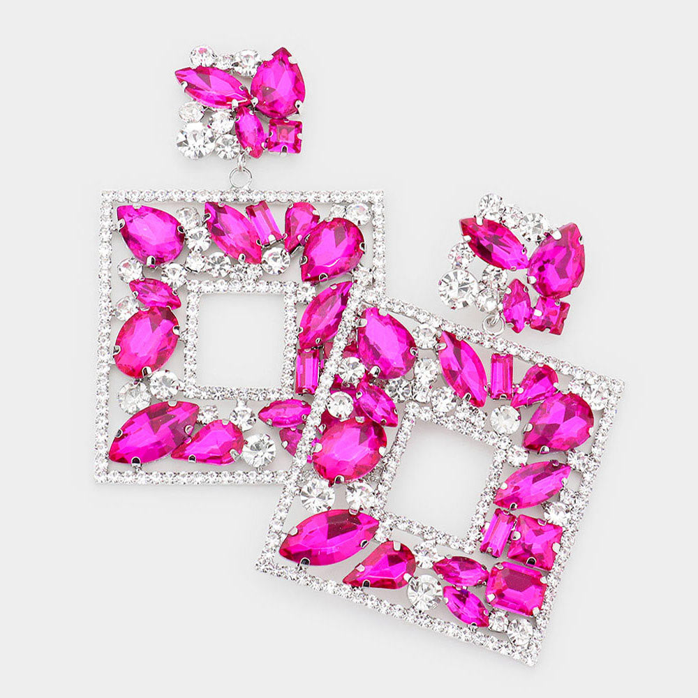 Hot Pink Statement Earrings