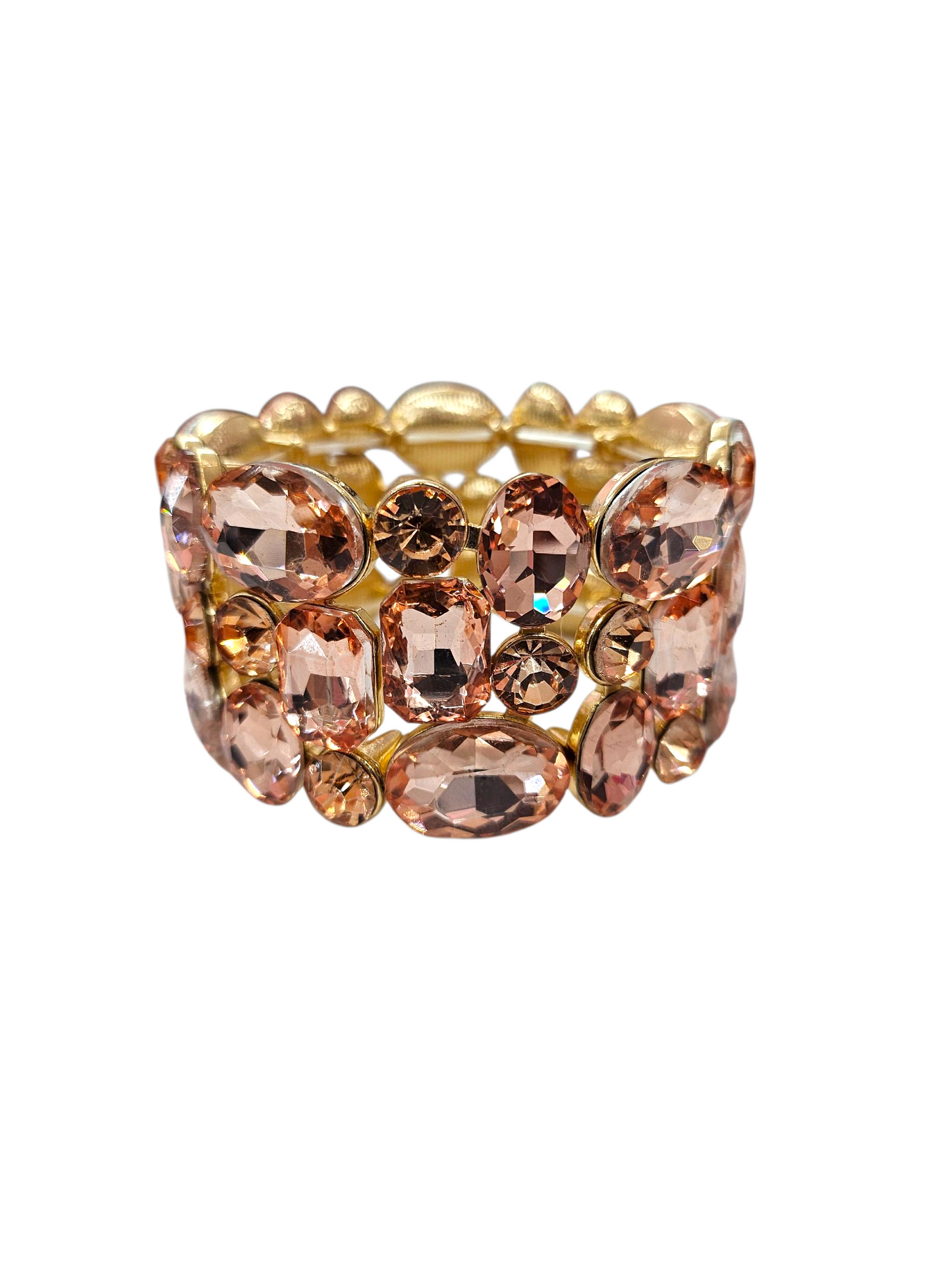 Peach  Rhinestone Bracelet