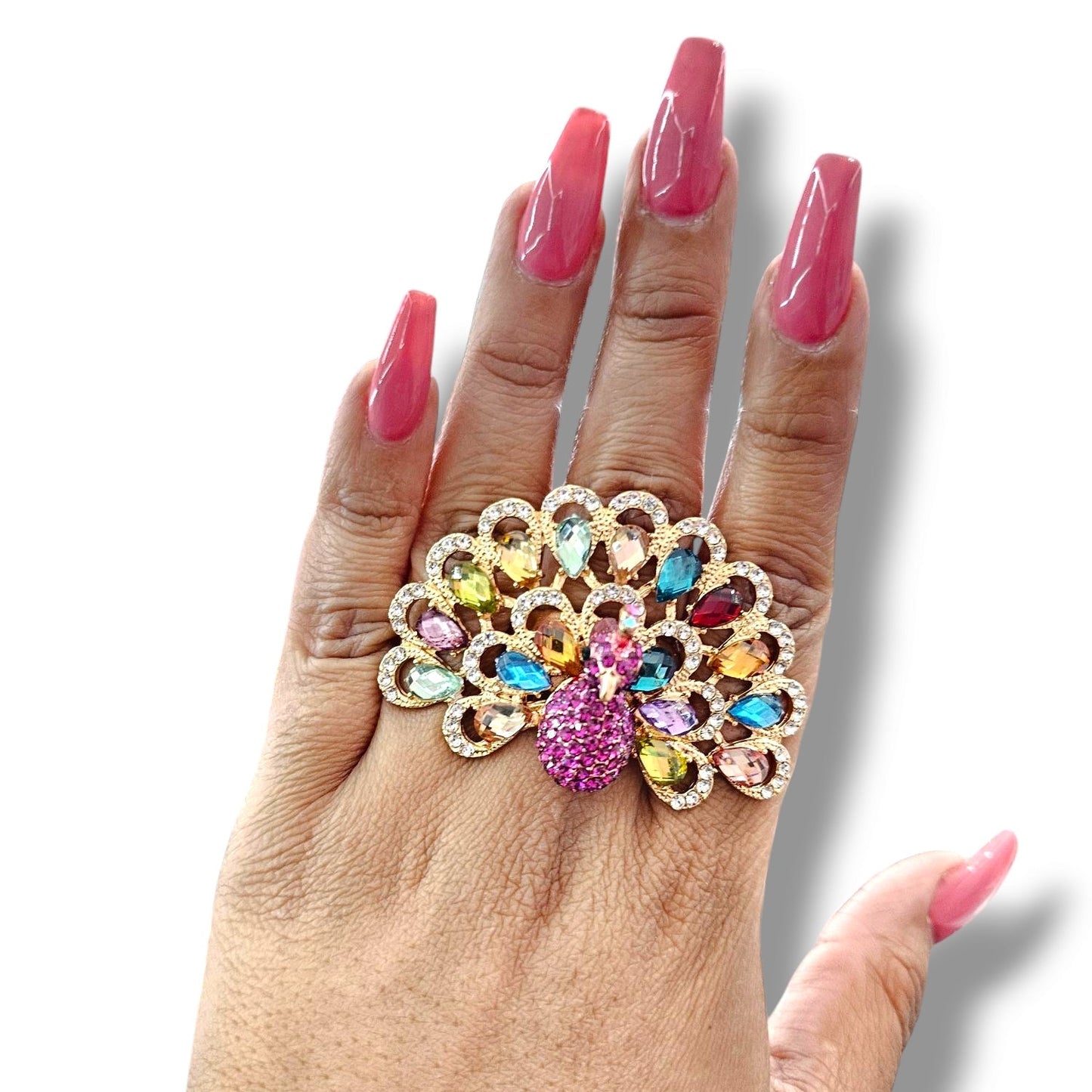 Peacock Rhinestone Ring